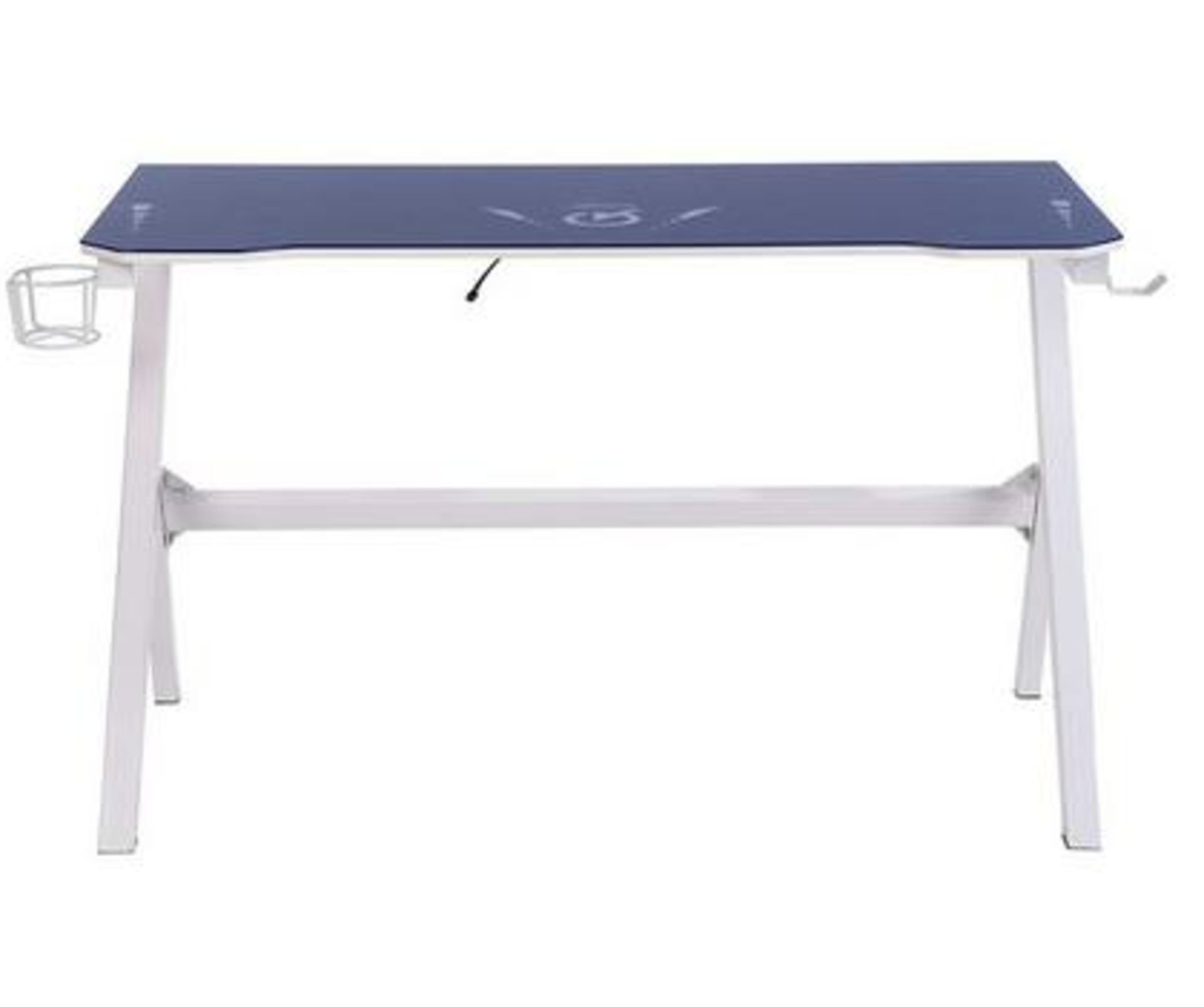 Lloyd Pascal Velar Gaming Desk with Tempered Glass White and Blue RRP ?299.00 Lloyd Pascal Velar - Image 2 of 2