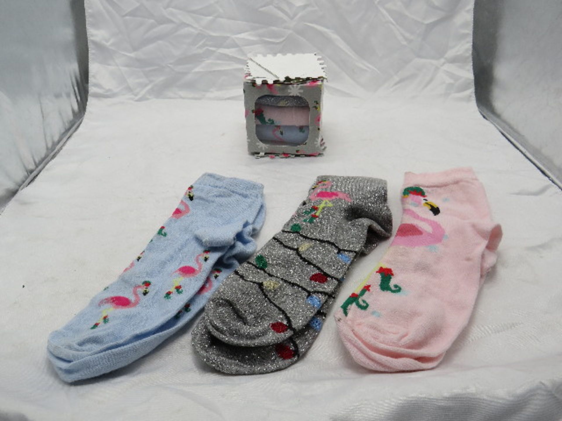 2x Flamingo - 3-Pairs Of Socks Set - New & Boxed.