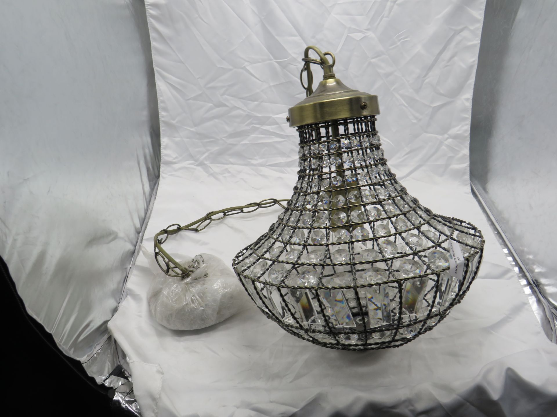 Crystal Droplets Pendent Light Fitting - No Packaging.