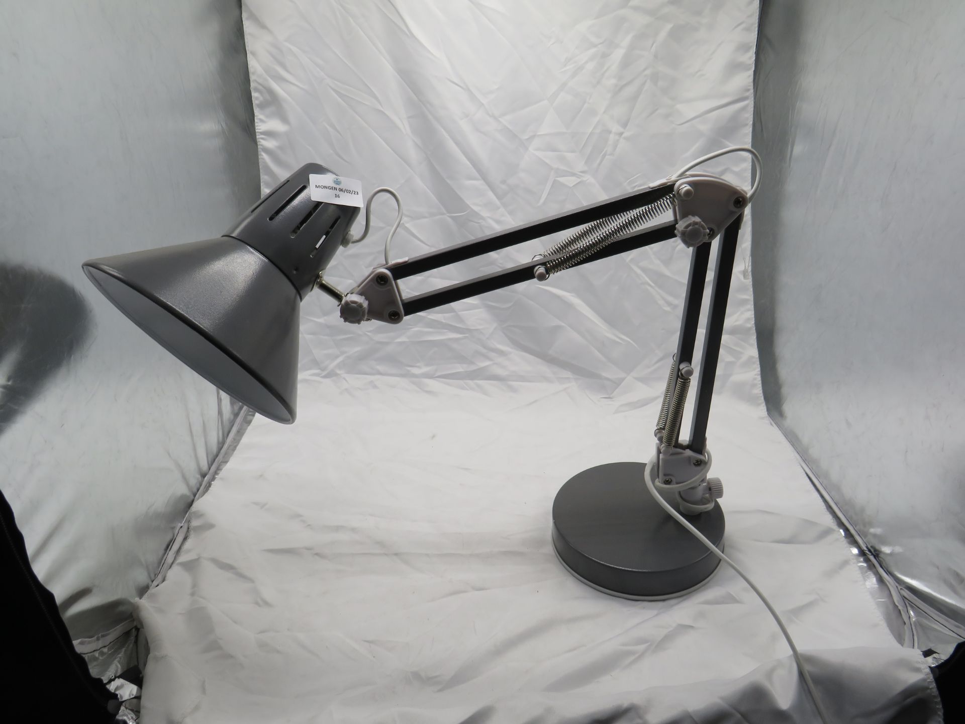 Adjustable Grey Desk Lamp - No Packaging.