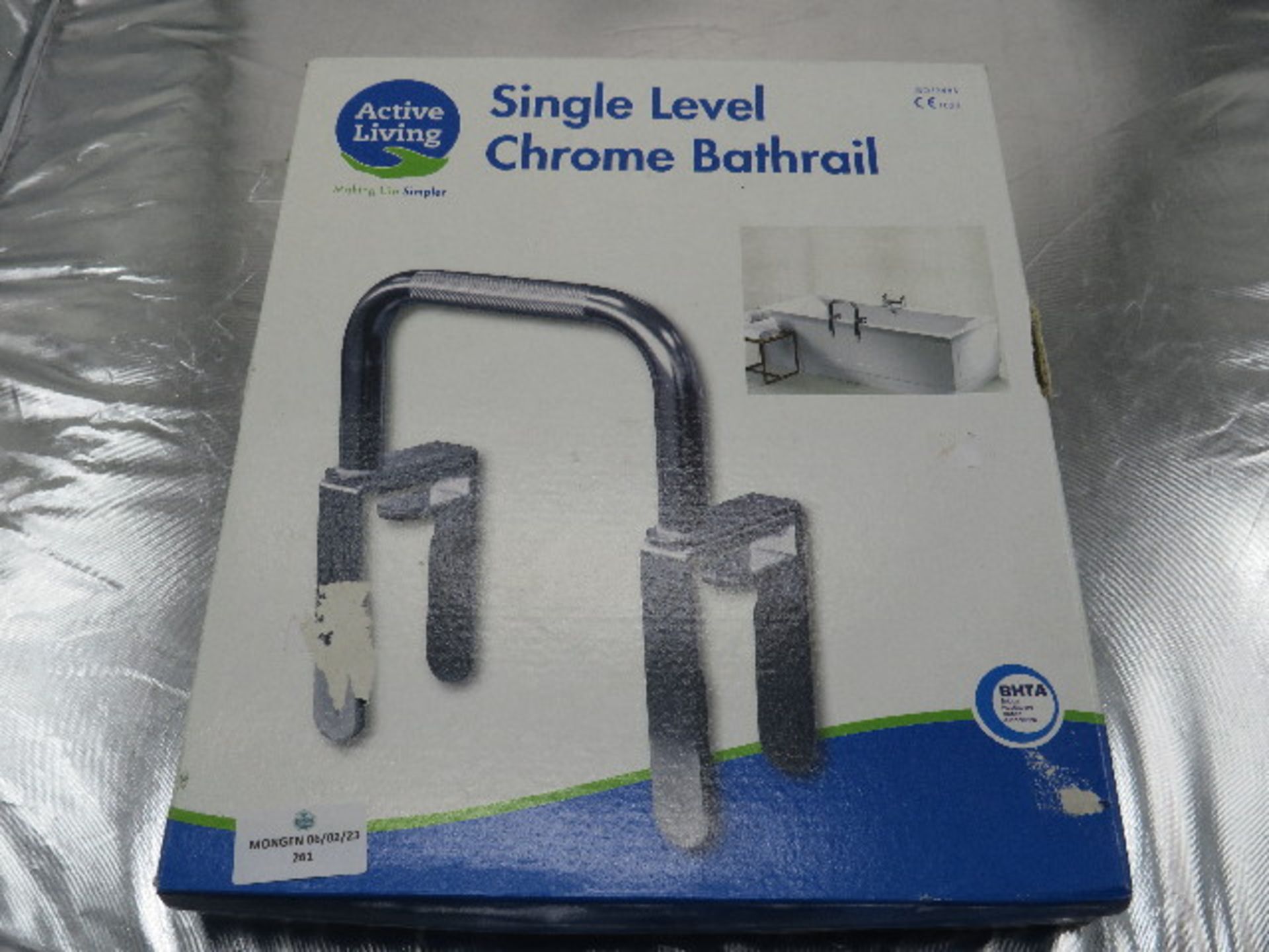 6x Activeliving - Single Level Chrome Bath Rail - Unused & Boxed.