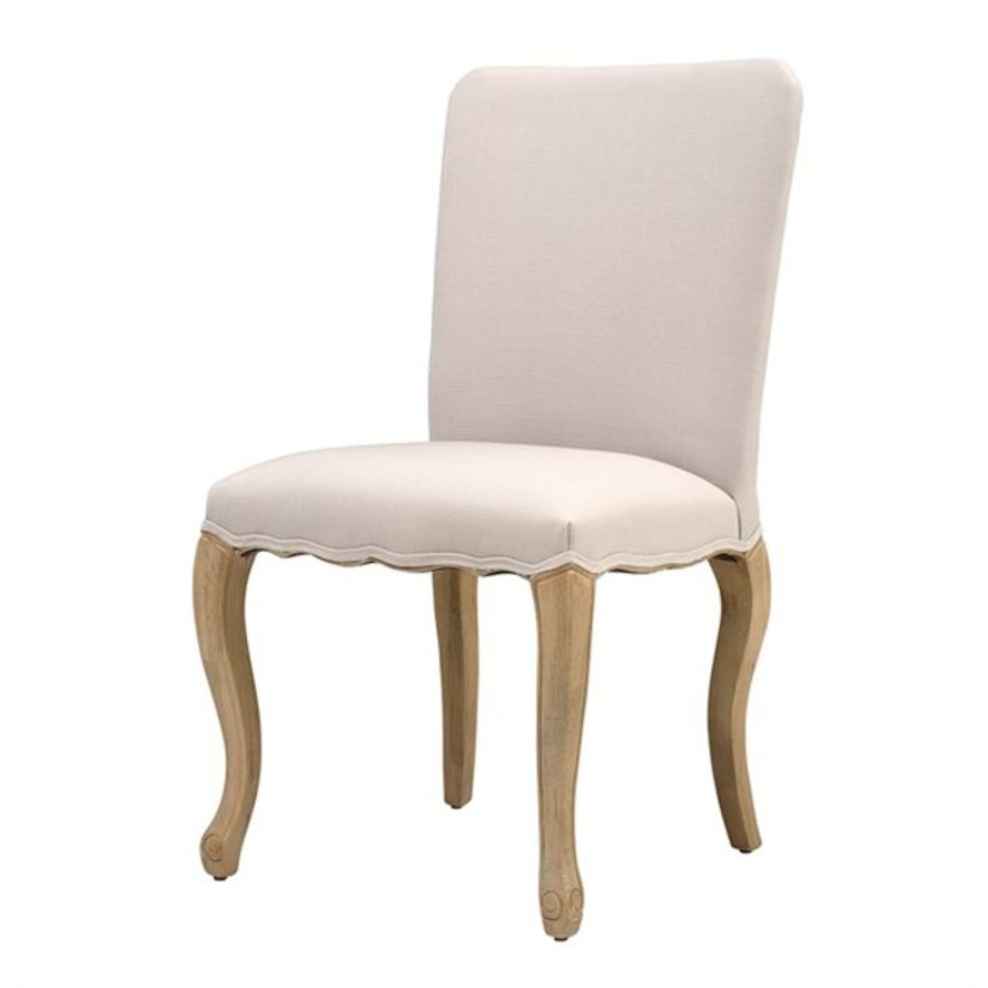 Cotswold Company Camille Limewash Oak Stone Linen Dining Chair RRP ?275.00 Complementing the Camille - Image 3 of 9