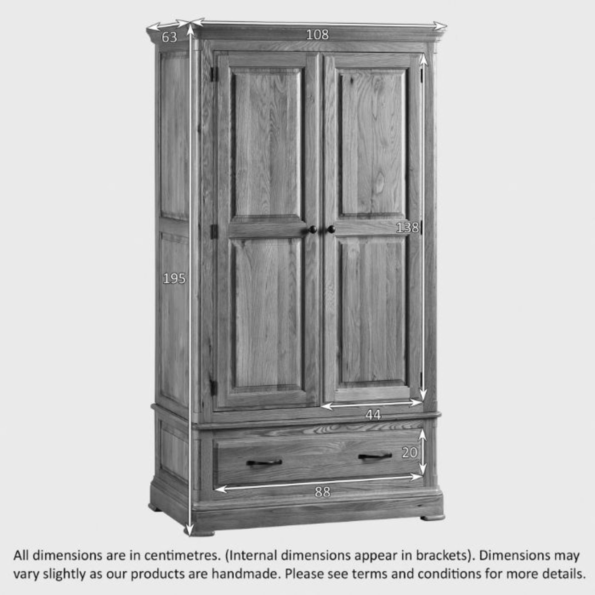 Oak Furnitureland Canterbury Natural Solid Oak Double Wardrobe RRP ?699.99 Our Canterbury oak double - Image 12 of 12