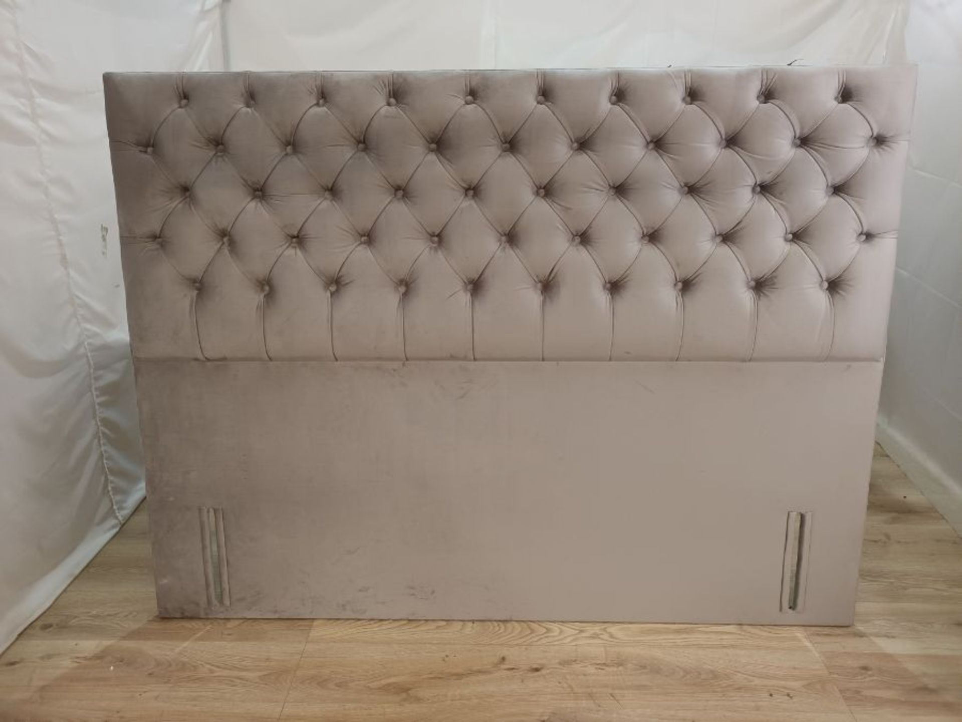 Brook and Wilde Lovegrove Headboard Plush Silver Super King RRP ?949.00 A simple statement headboard