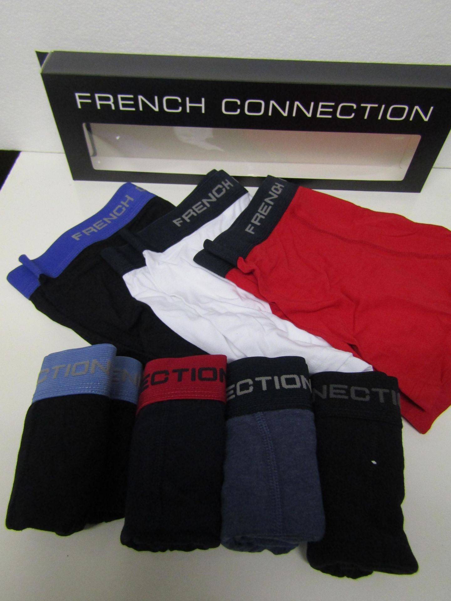 7 X Pairs of French Connection Boxer Shorts Various Colours Size M New & Boxed