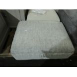 Oak Furnitureland Inca Storage Footstool In Silver Fabric RRP Â£349.99 OAK-APM-ICA010-BKW-SIL-B This