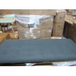 Heals Brunel Bed Fabric Headboard King Grey Oak RRP Â£749.00 Brunel Bed Fabric Headboard Grey Dark