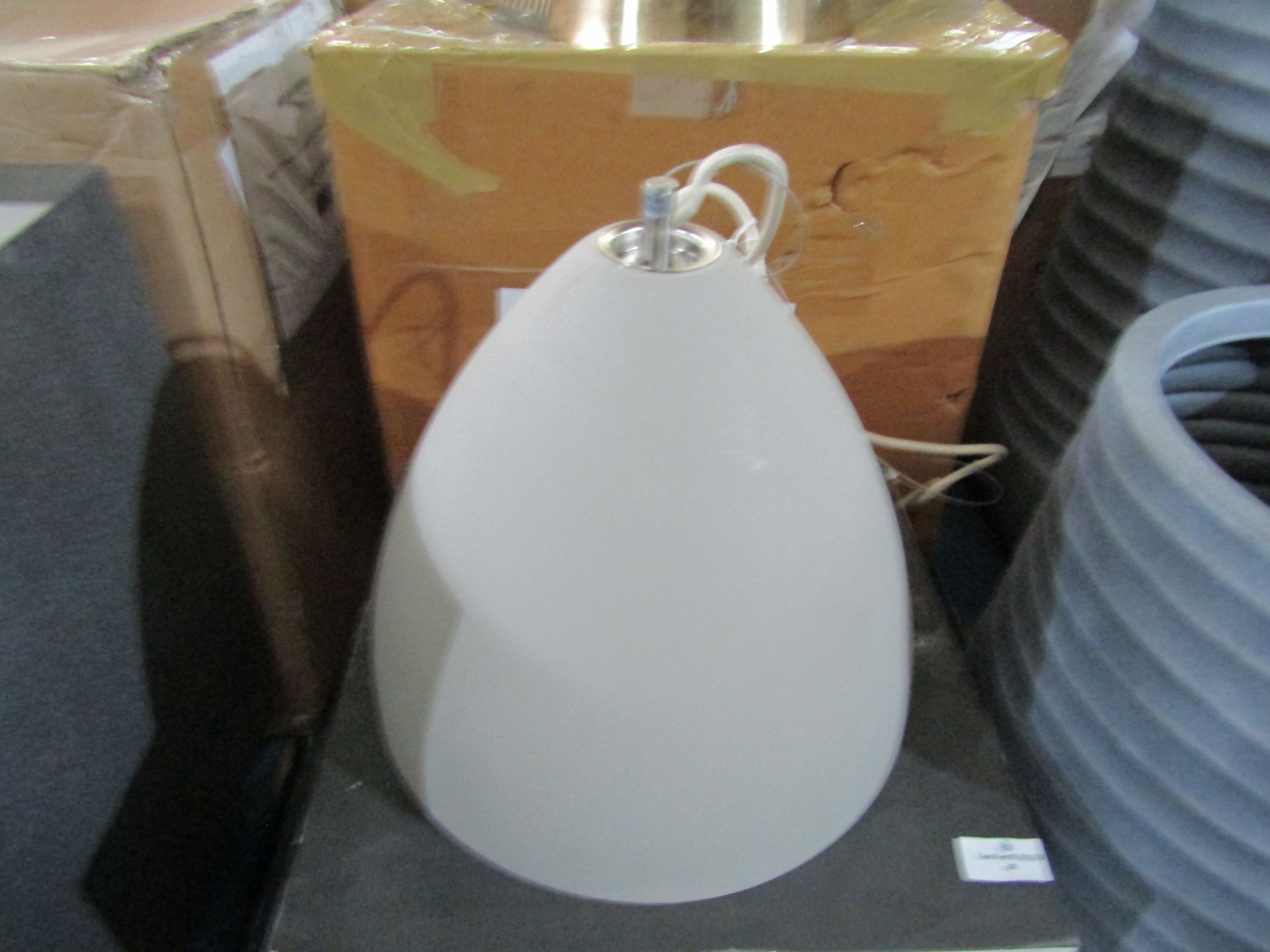 Cox & Cox Concrete Pendant RRP £145.00 Crafted from raw polymer concrete with a distressed finish,