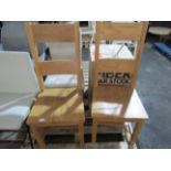 Cotswold Company Oakland Rustic Oak Ladderback Chair - Wooden Seat Pad RRP Â£160.00 Clean,