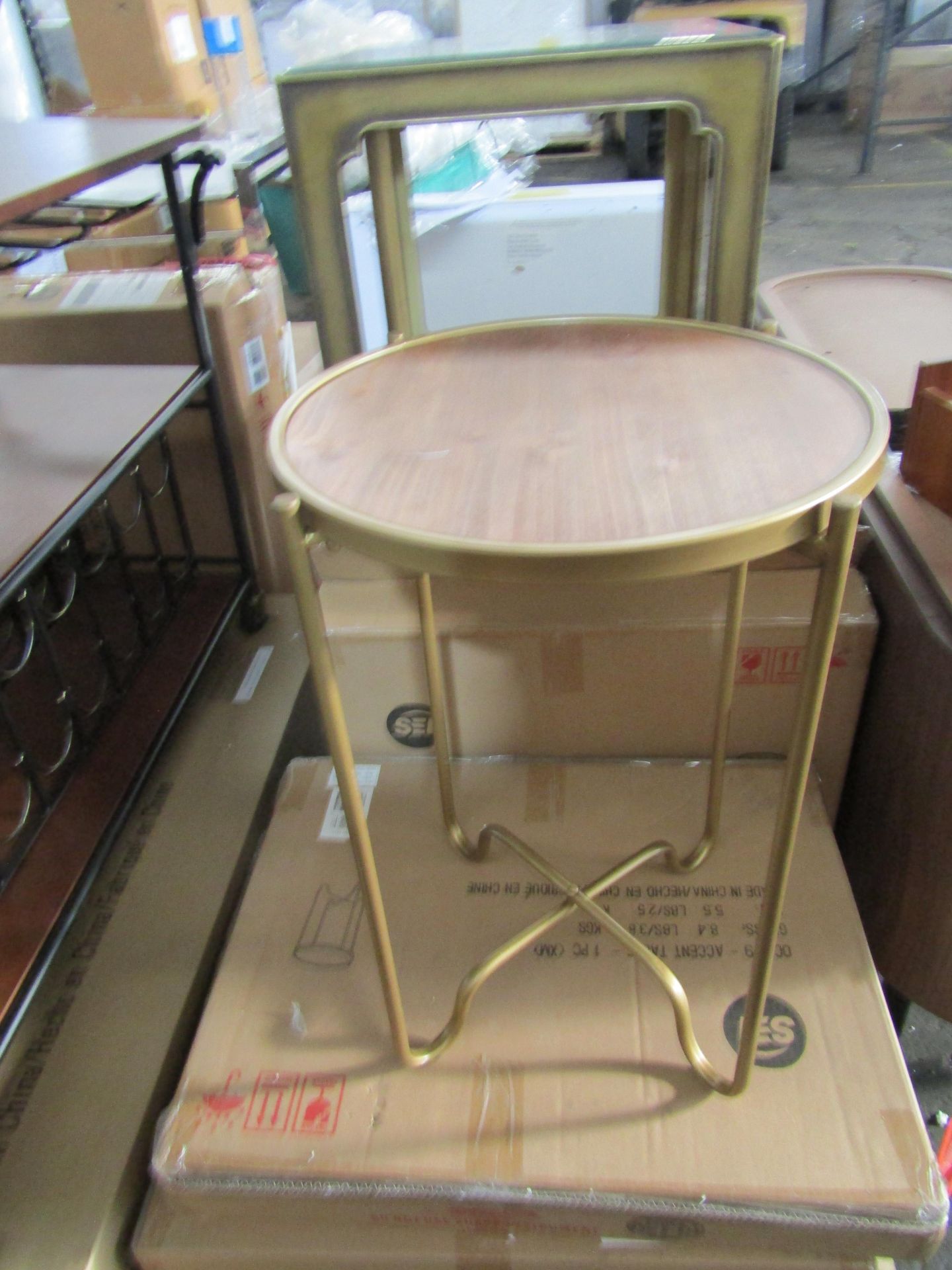 SEI Furniture Accent Table RRP Â£82.99 Find organic style with this round, wood-top accent table.