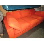 Swoon Editions Seattle Three Seater Sofa in Burnt Orange Easy Velvet RRP £1949