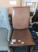 Heals Buffalo Side Chair in Camel Leather RRP £299.00