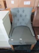 Cotswold Company Primrose Upholstered Button Back Chair - Grey RRP £185.00