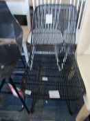 Cox & Cox Flat Rattan Dining Chair Black RRP £250.00