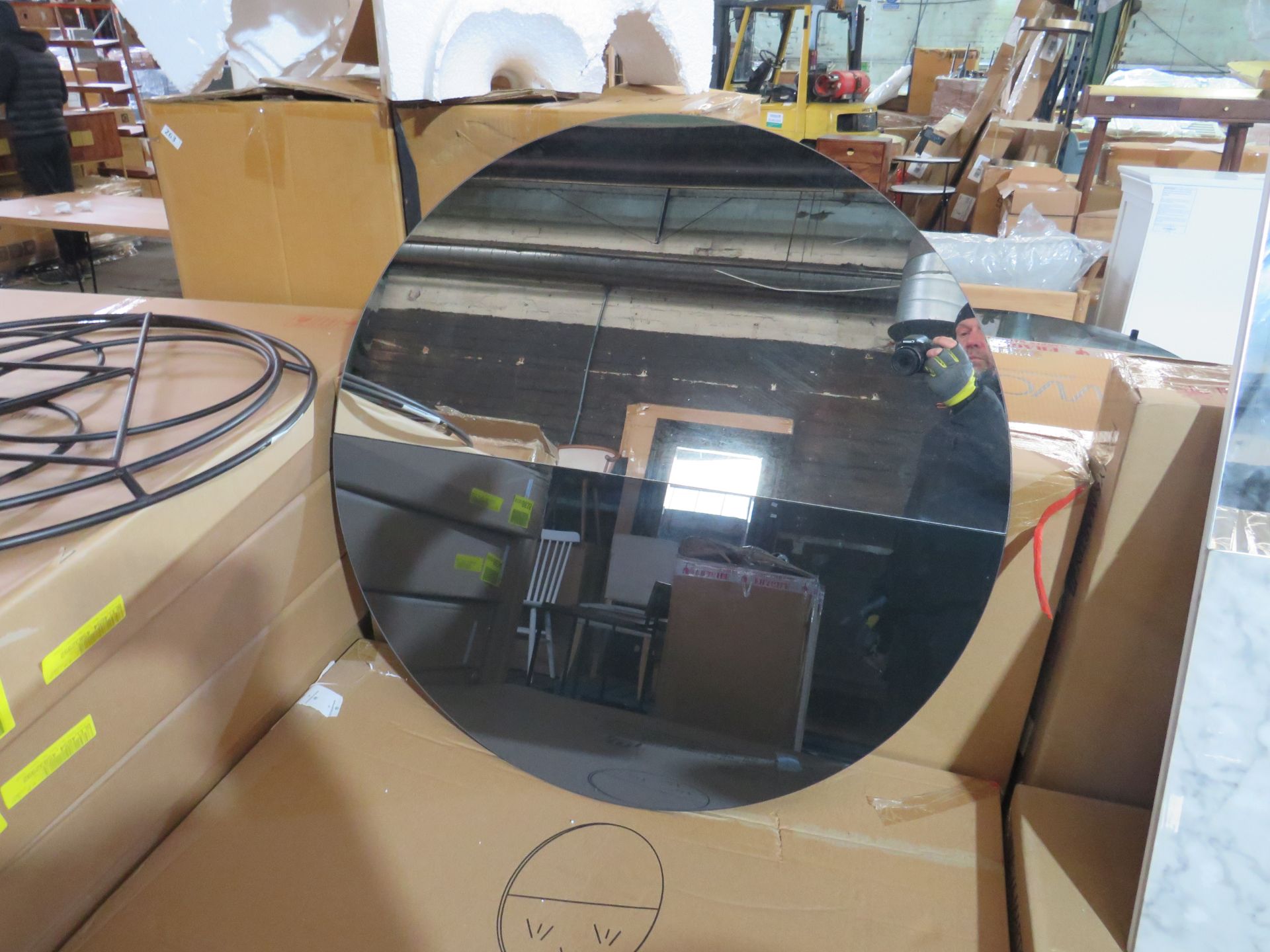 SEI Furniture Round Decorative Mirror RRP £123.99 - NEW! Overstock!