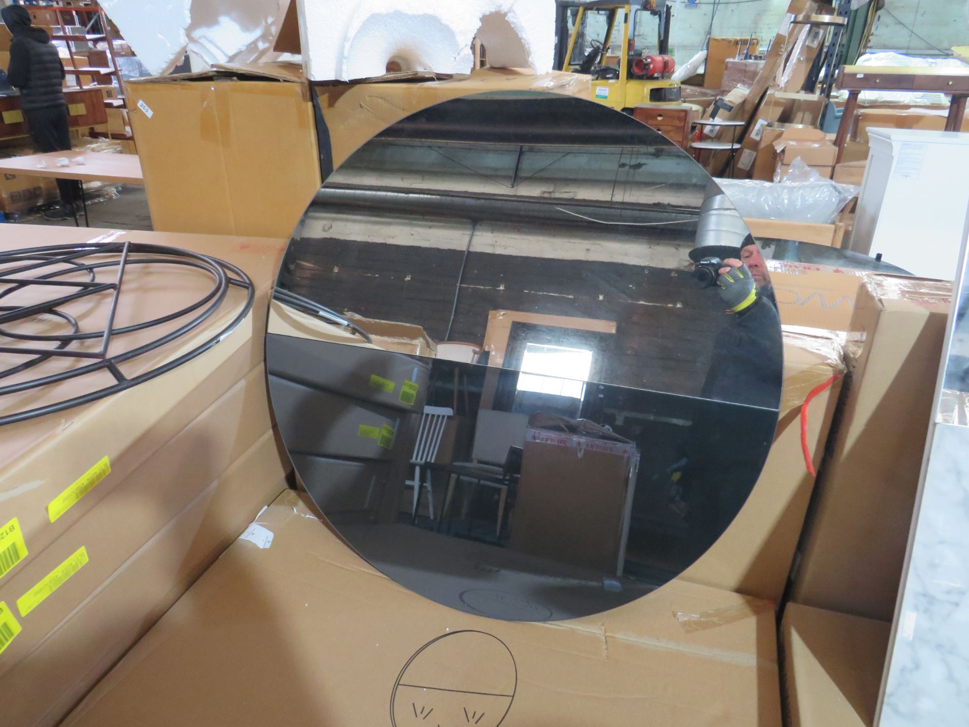 SEI Furniture Round Decorative Mirror RRP £123.99 - NEW! Overstock!