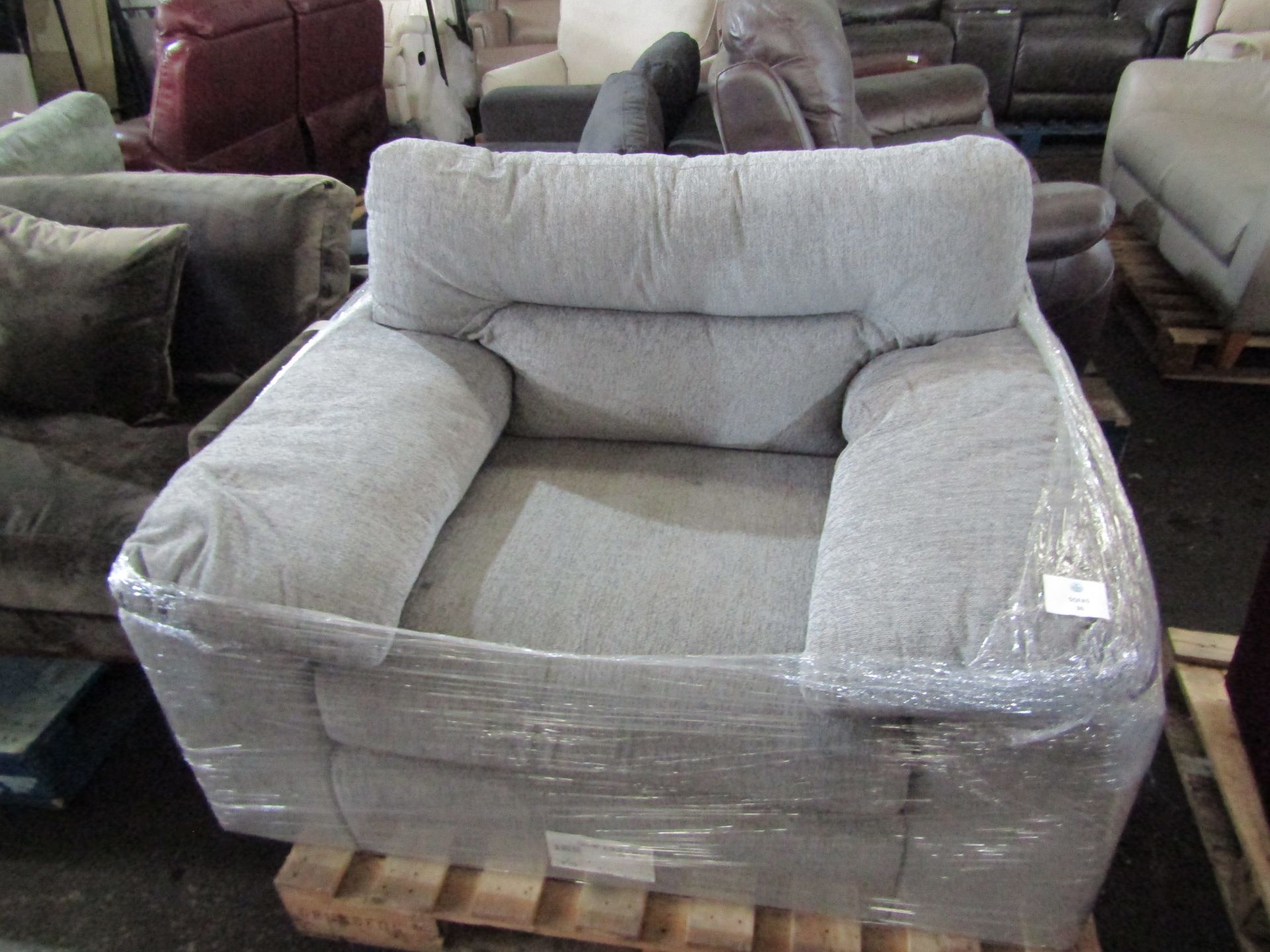 Oak Furnitureland Morgan Armchair in Santos Steel RRP ?699.99 SKU OAK-APM-ST-MOR001-SAN-STE-BER-