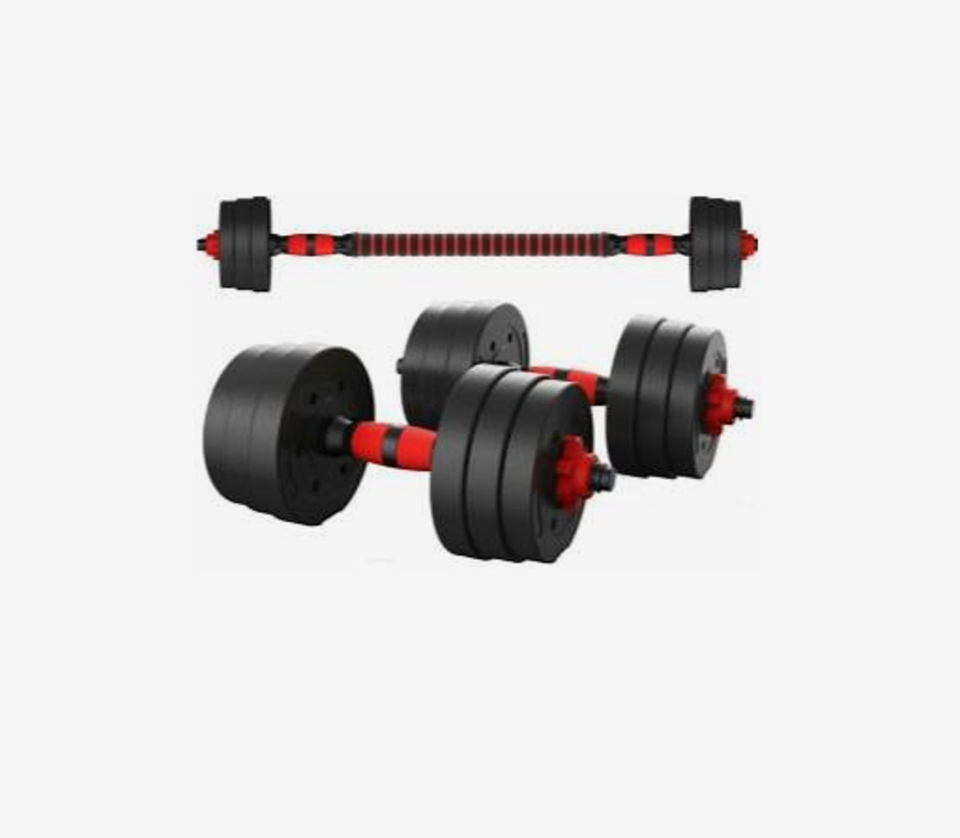 Unbranded - 30KG Weight Dumbbell Set ( Can Be Used As Weight Bar ) - New & Boxed.
