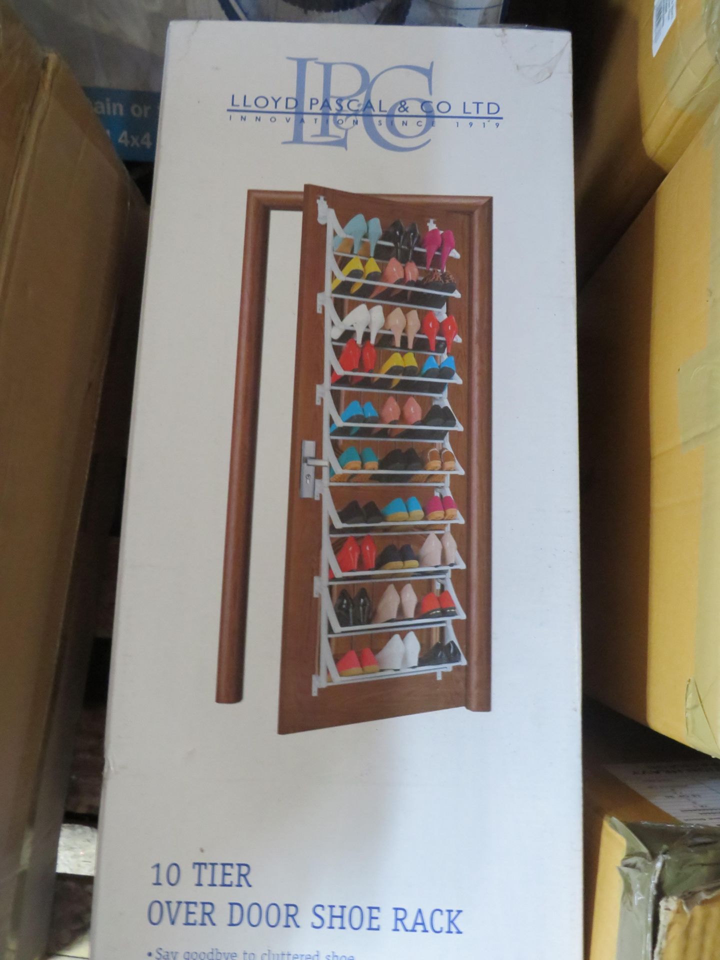 2x Lloyd Pascal - 10-Tier Over The Door Shoe Rack - Unchecked & Boxed.
