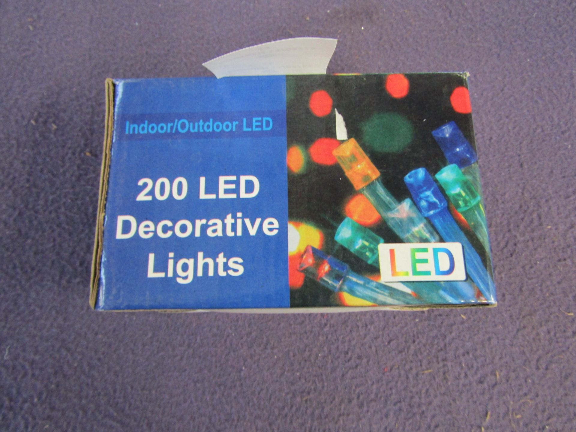 10x Indoor/Outdoor 200 Multi-Coloured LED-String Lights ( EU Plug ) - Unused & Boxed.