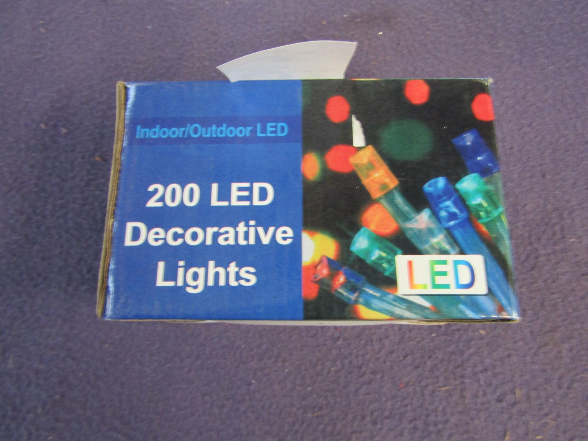 10x Indoor/Outdoor 200 Multi-Coloured LED-String Lights ( EU Plug ) - Unused & Boxed.