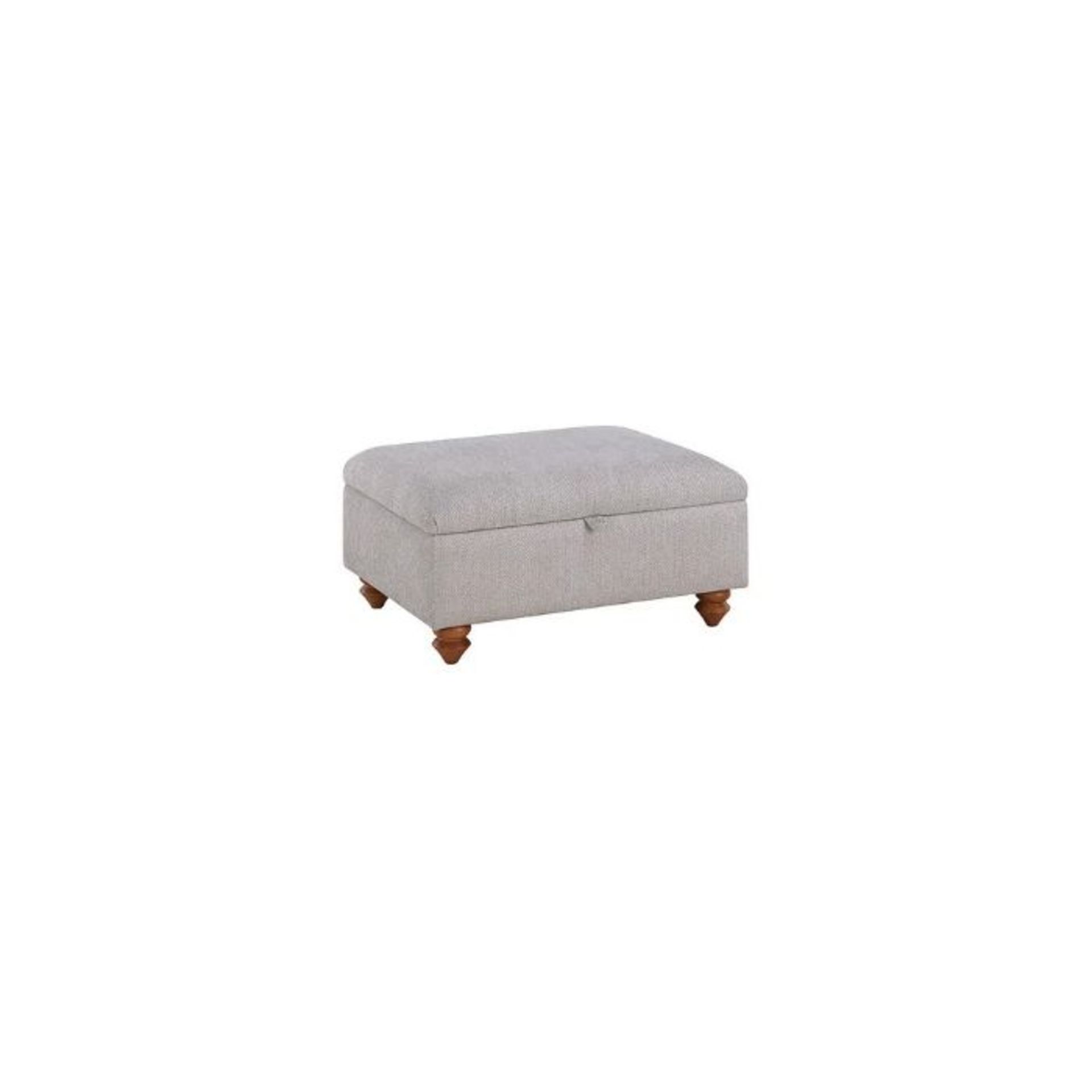 Oak Furnitureland Gainsborough Storage Footstool In Minerva Silver RRP 329.99 Grade BC - Image 6 of 9