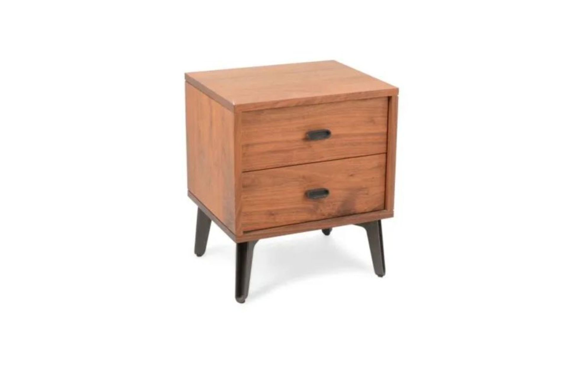 Heal's McQueen Oiled Oak & Iron Bedside Chest - RRP 2835 GBP SKU HEA-APM-1015251-BC72 PID HEA-APM-00 - Image 2 of 3