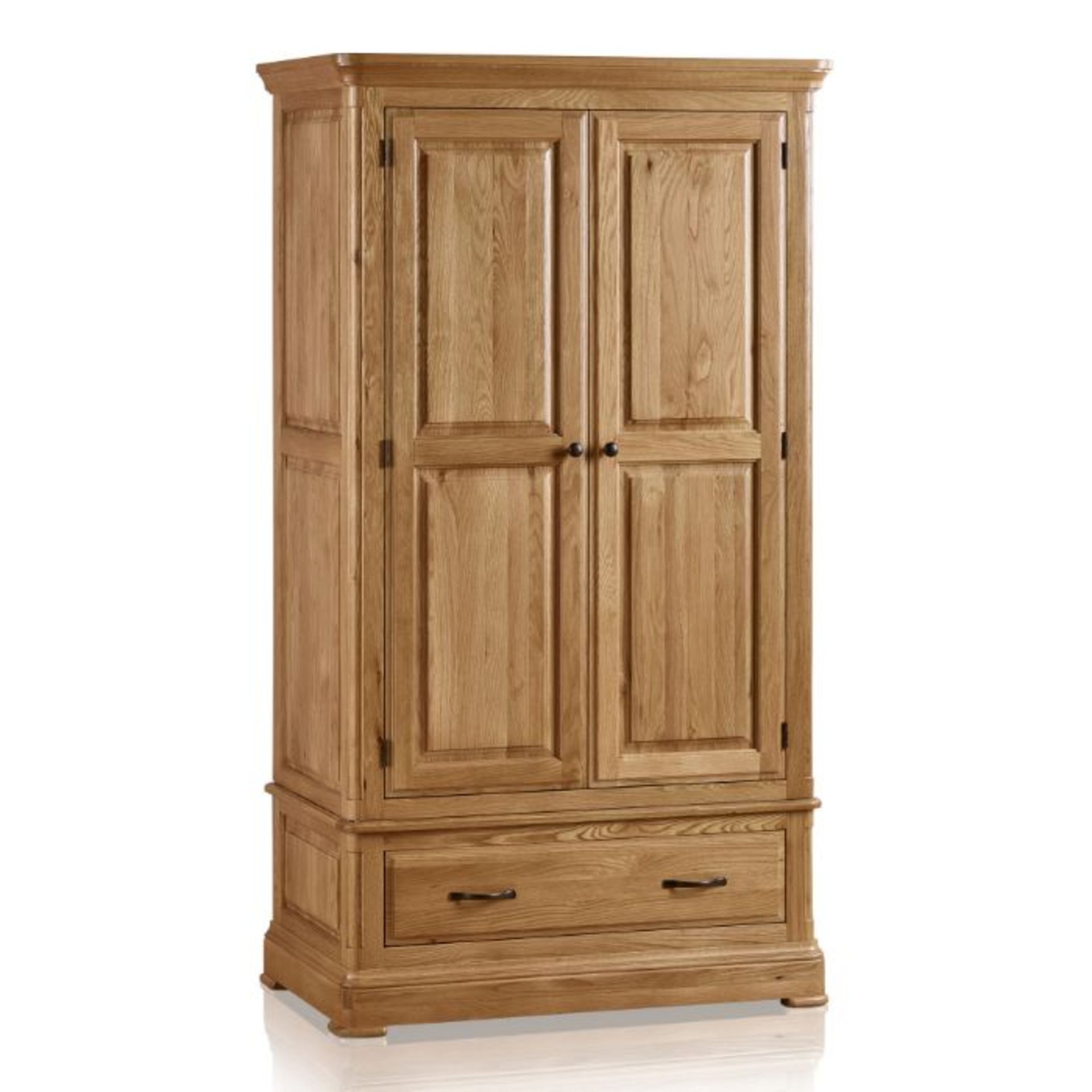 Oak Furnitureland Canterbury Natural Solid Oak Double Wardrobe RRP 699.99