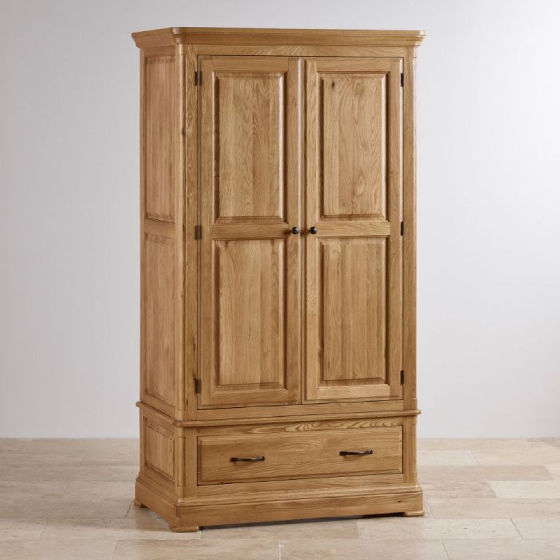 Oak Furnitureland Canterbury Natural Solid Oak Double Wardrobe RRP 699.99 - Image 7 of 12