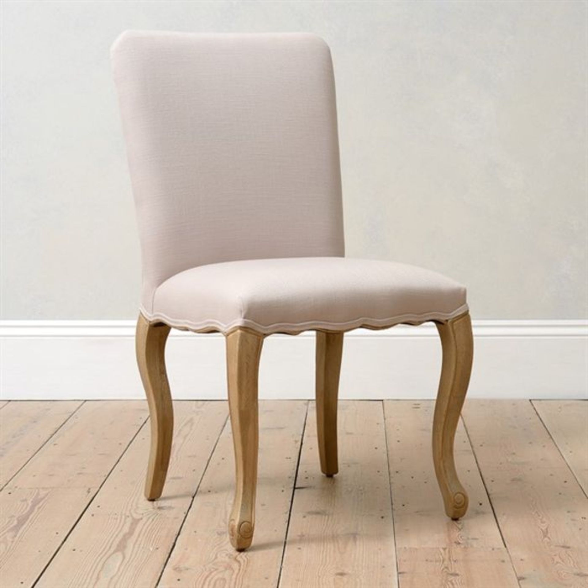 Cotswold Company Camille Limewash Oak Stone Linen Dining Chair RRP 275.00