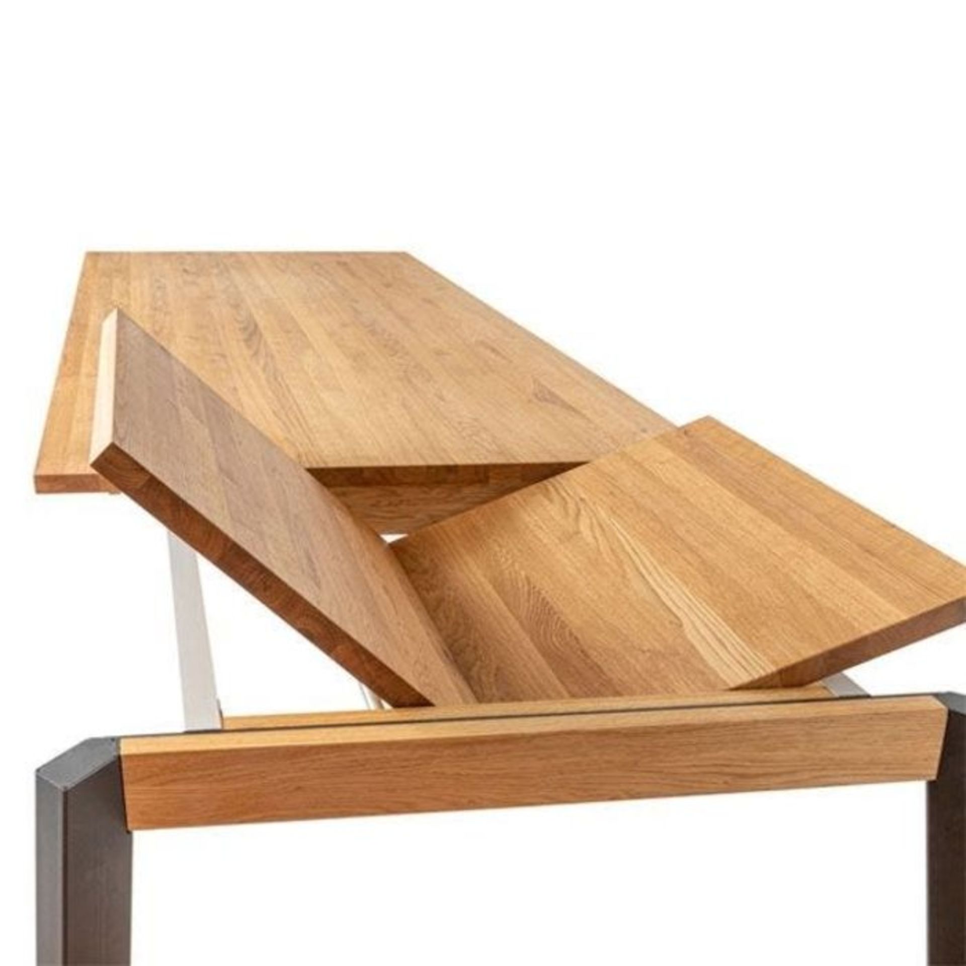 Heals Nova Extending Dining Table Smoked Oiled Oak L200 + 50cm x2 RRP 3899 Grade BC - Image 5 of 6