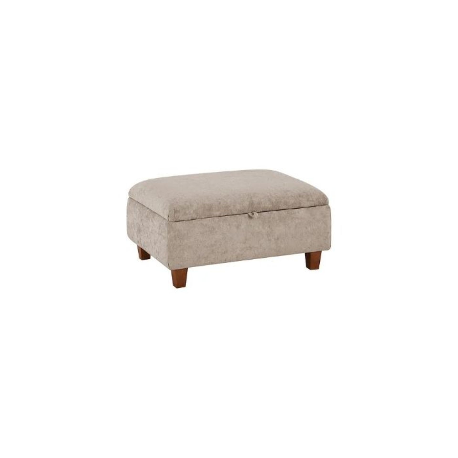 Oak Furnitureland Broadway Storage Footstool in Beige fabric RRP 449.99 Grade BC