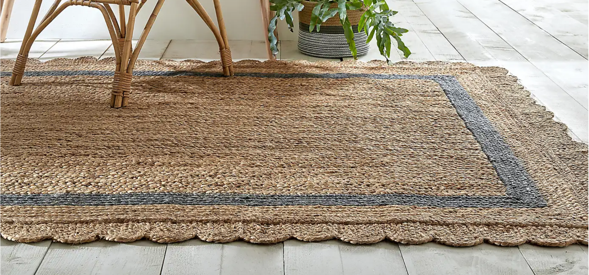 Grace Rectangle Rug Natural and Grey 200X290cm NATURAL/GREY RRP ¶œ359.00