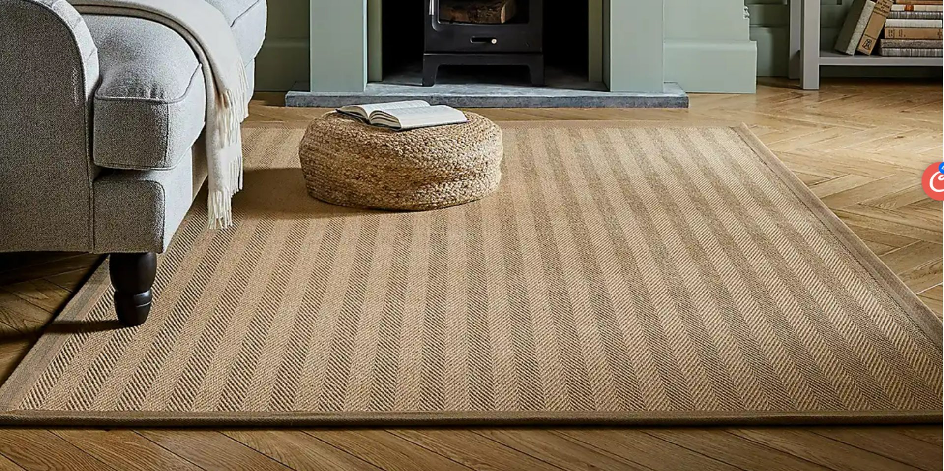 Herringbone Rectangle Rug Natural 200X290cm NATURAL RRP ¶œ149.00