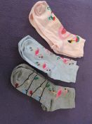 2x Flamingo - 3-Pairs Of Socks Set - New & Boxed.