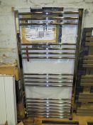 Carisa - Flat Chrome Towel Radiator - 600x1200mm - Item Looks In Good Condition & Boxed.