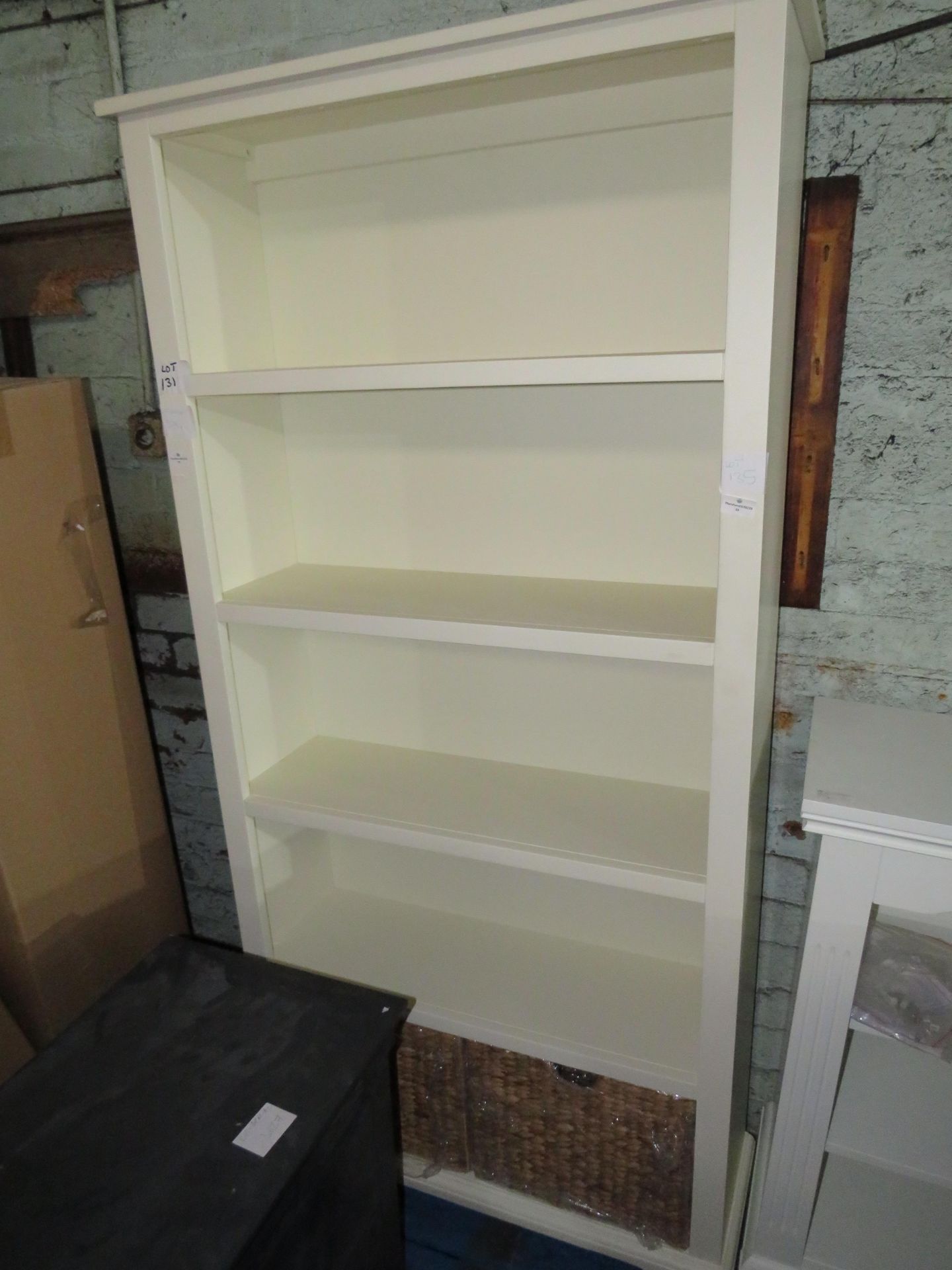 Cotswold Company Farmhouse Painted Large Bookcase in Ivory RRP £345.00 - Image 2 of 2
