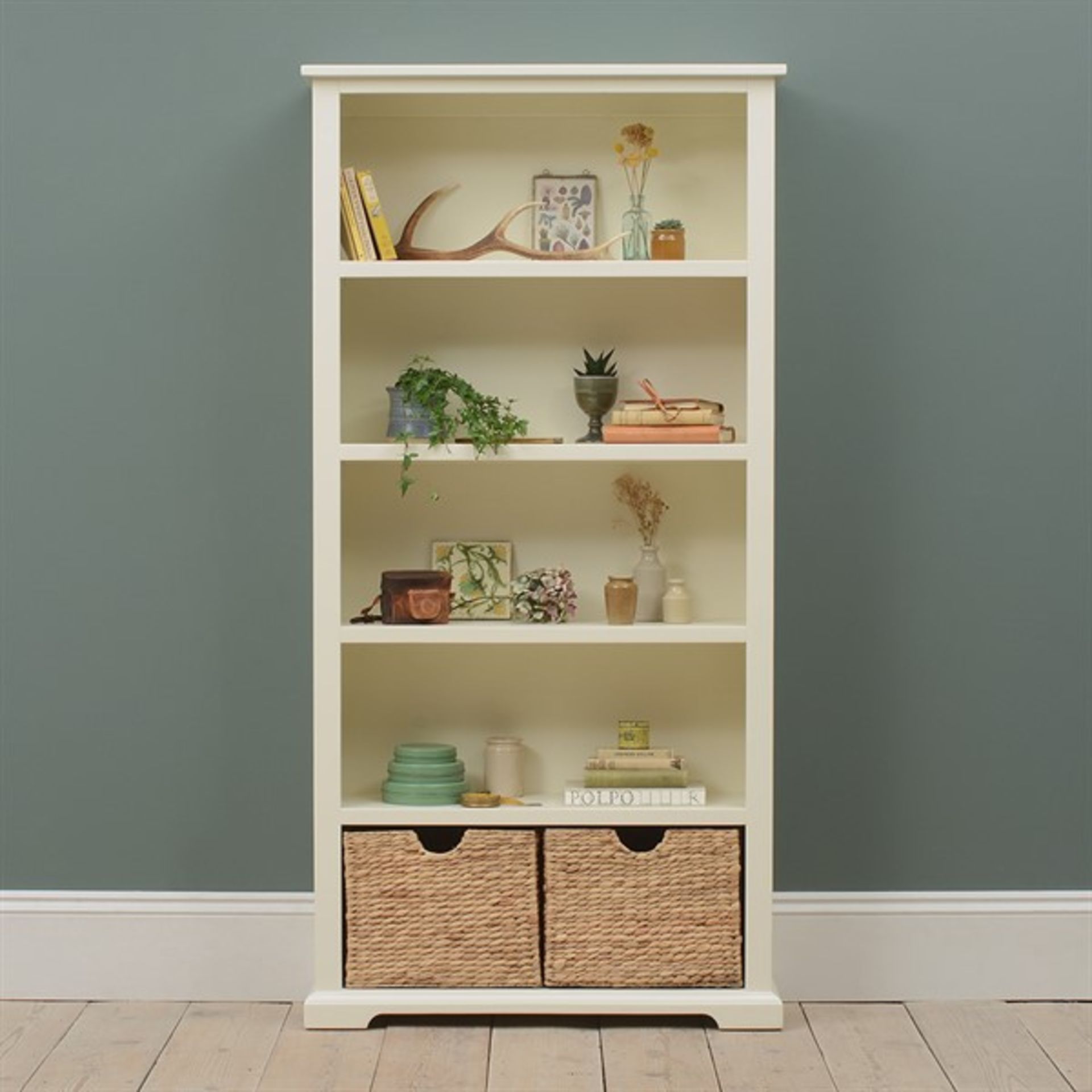 Cotswold Company Farmhouse Painted Large Bookcase in Ivory RRP £345.00