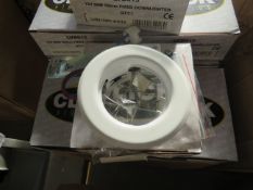 12x Click - Fixed Downlighter 12v 50W 50mm ( White ) - ( LVB015WH ) - New & Boxed.