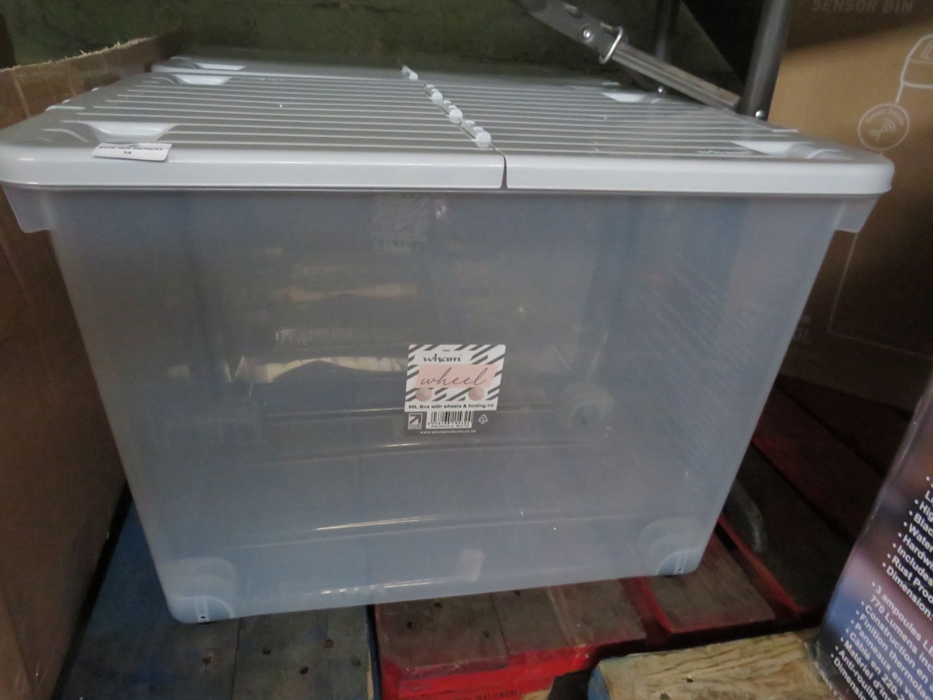 2x Wham - Plastic Storage Boxes With Lids - Good Condition.
