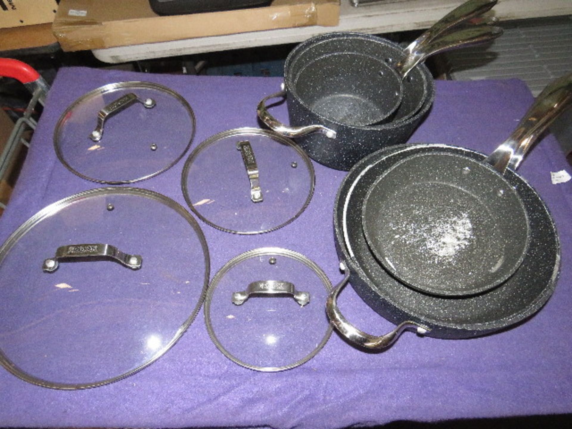Starfrit The Rock - 10-Piece Cookware Set - Used Condition, Still Very Usable Condition.