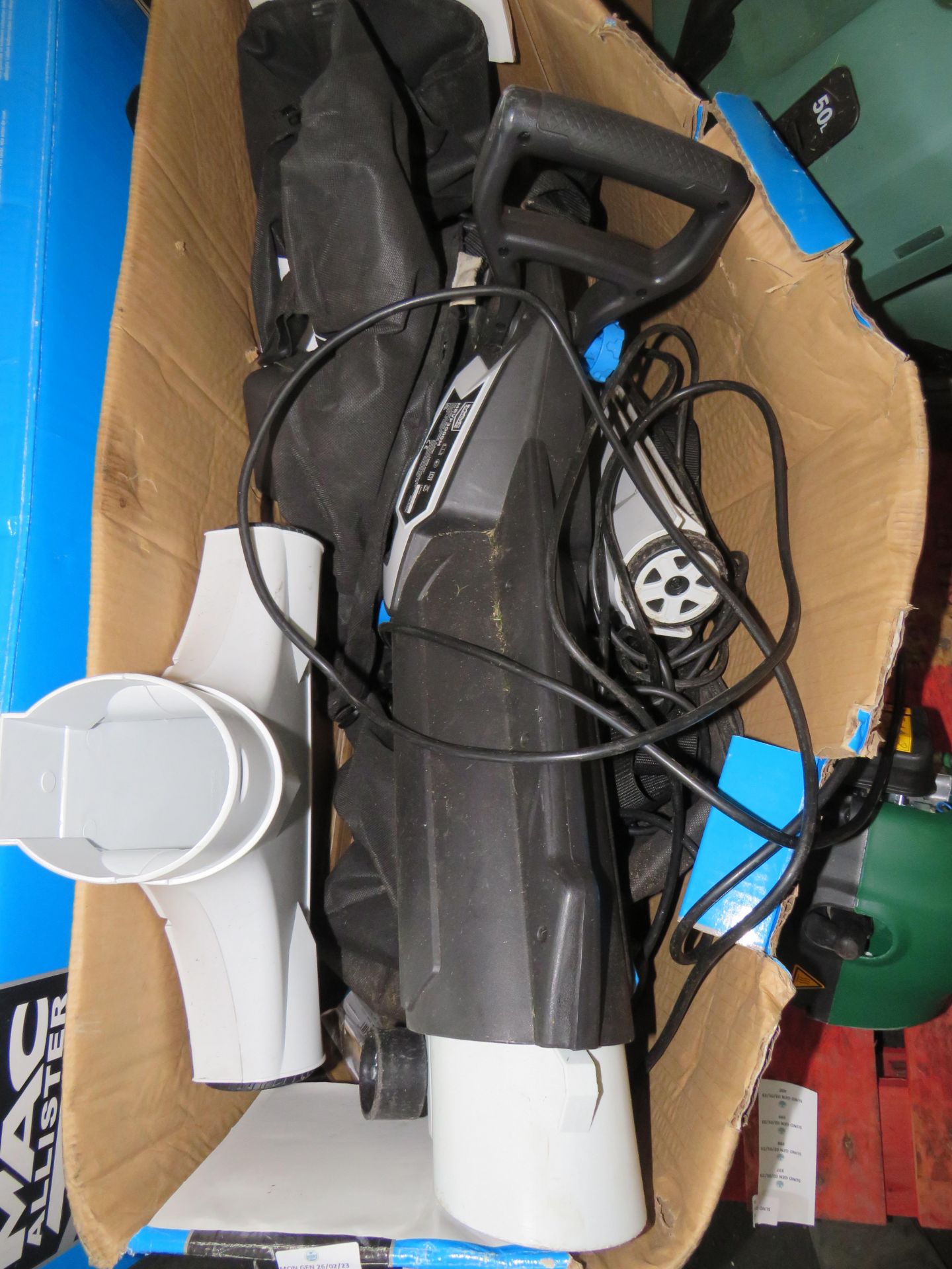 Mac Allister - 3000W Corded Electric Blower Vacuum - May Have Attachments Missing, Untested, Used