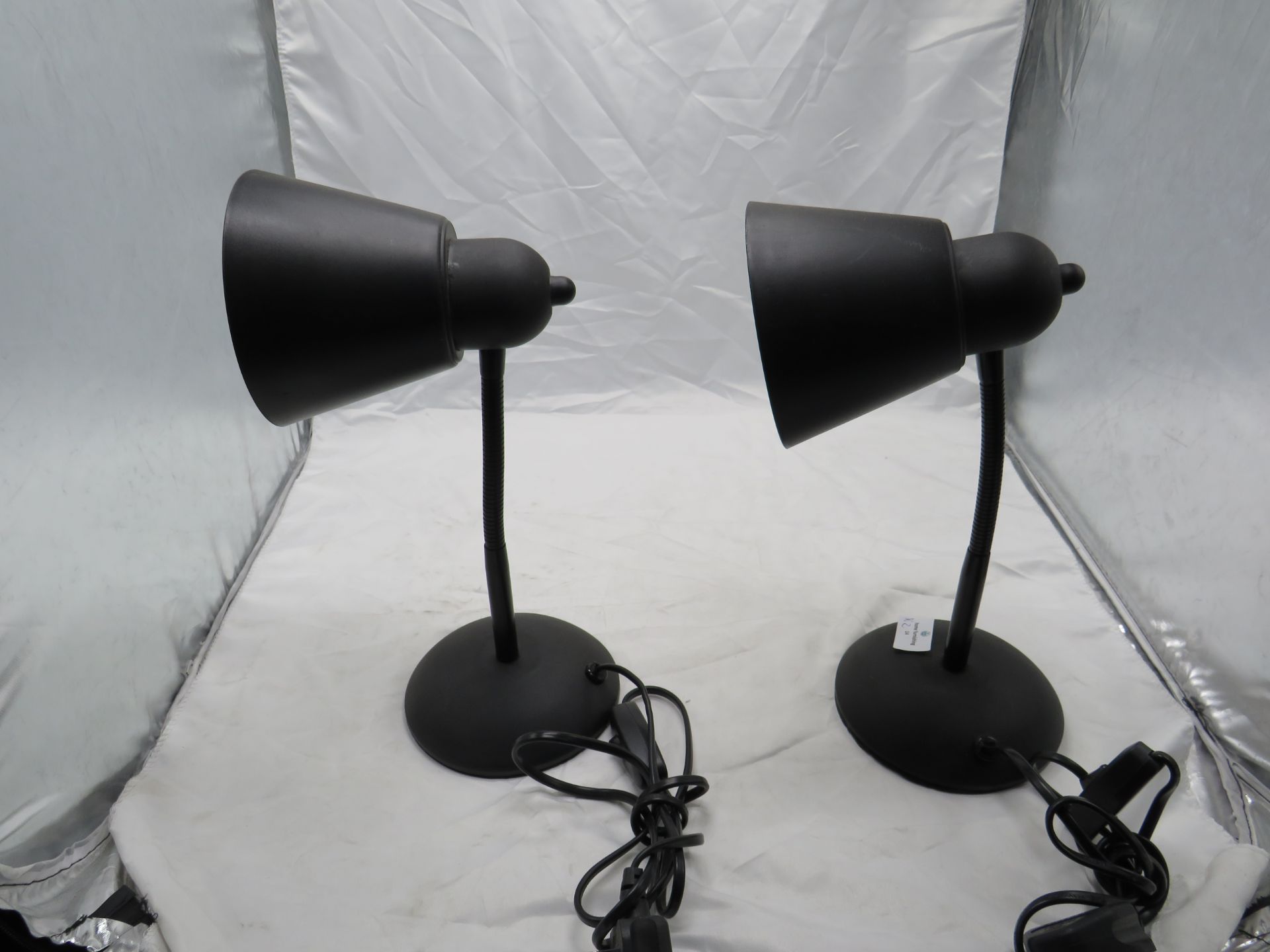 2x Ex-display˜ Black Metal Desk Lights see image for design