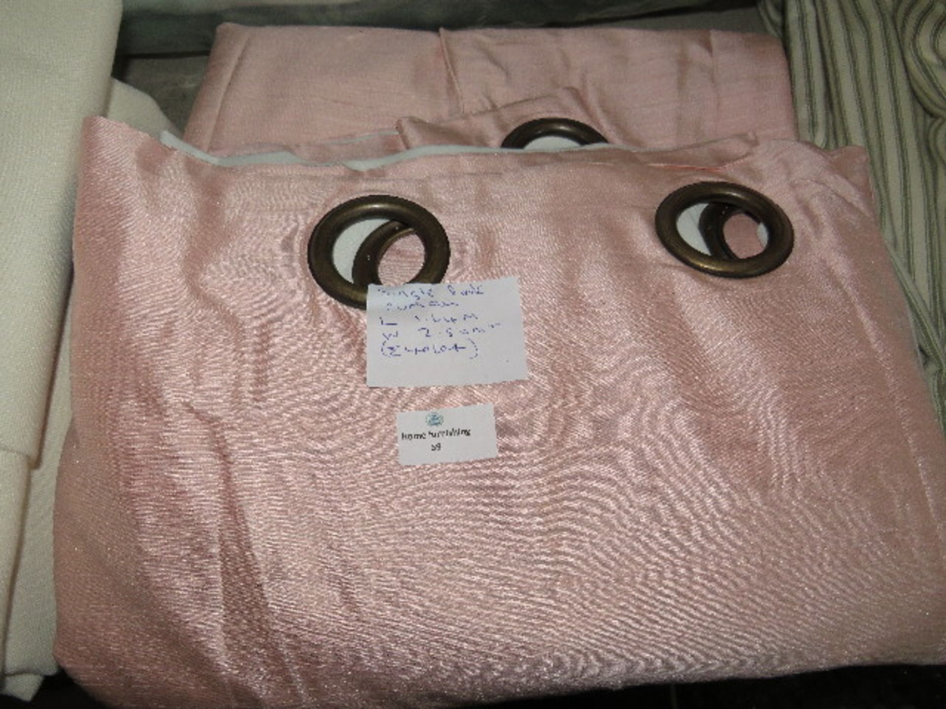Stitched Single Pink Curtain With Eyelet Top 250 Wide X 164 Drop RRP ?287.87 A Stitched single voile