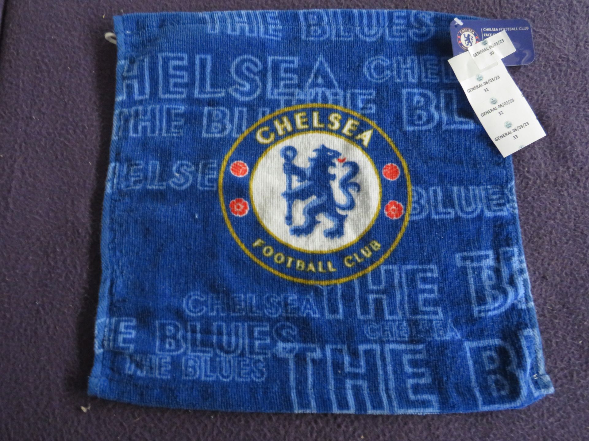 4x Packs Containing 6x Chelsea Branded - Face Cloths - New & Packaged.