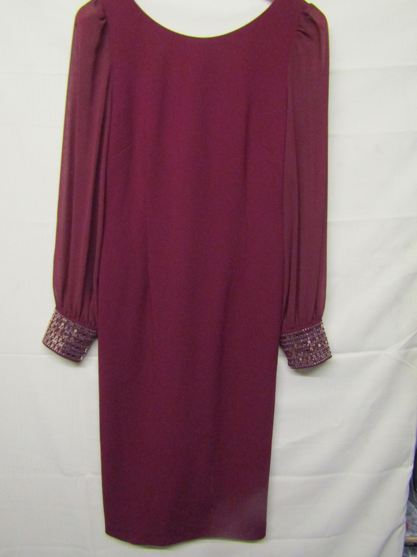 Kaleidoscope Dress Wine Colour Size 12 Unworn Sample