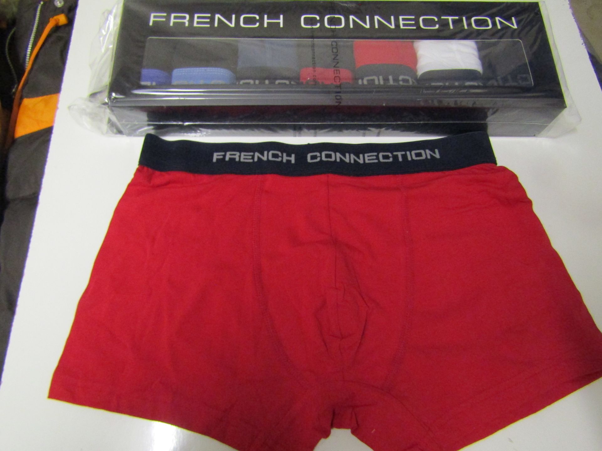 7 X Pairs of French Connection Boxer Shorts Various Colours Size S New & Boxed