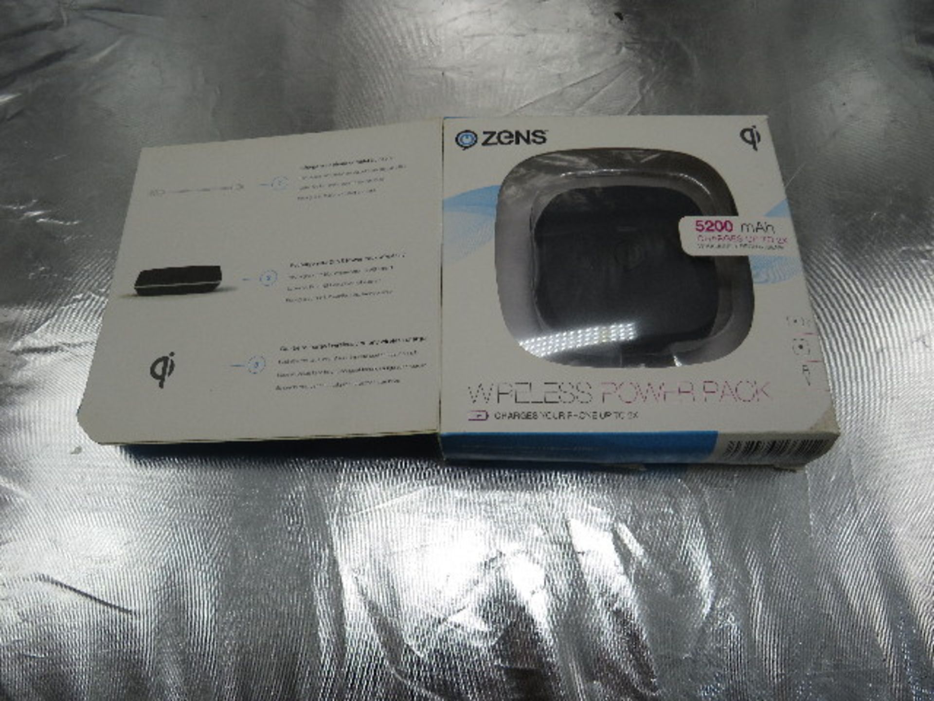 Zens wireless power pack and wireless charger, boxed and unchecked