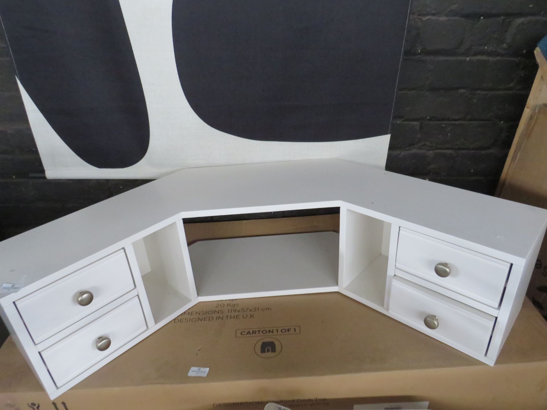 Cotswold Company Chalford Warm White Desk Top Hutch RRP Â£199.00 Chalford Warm White Desk Top