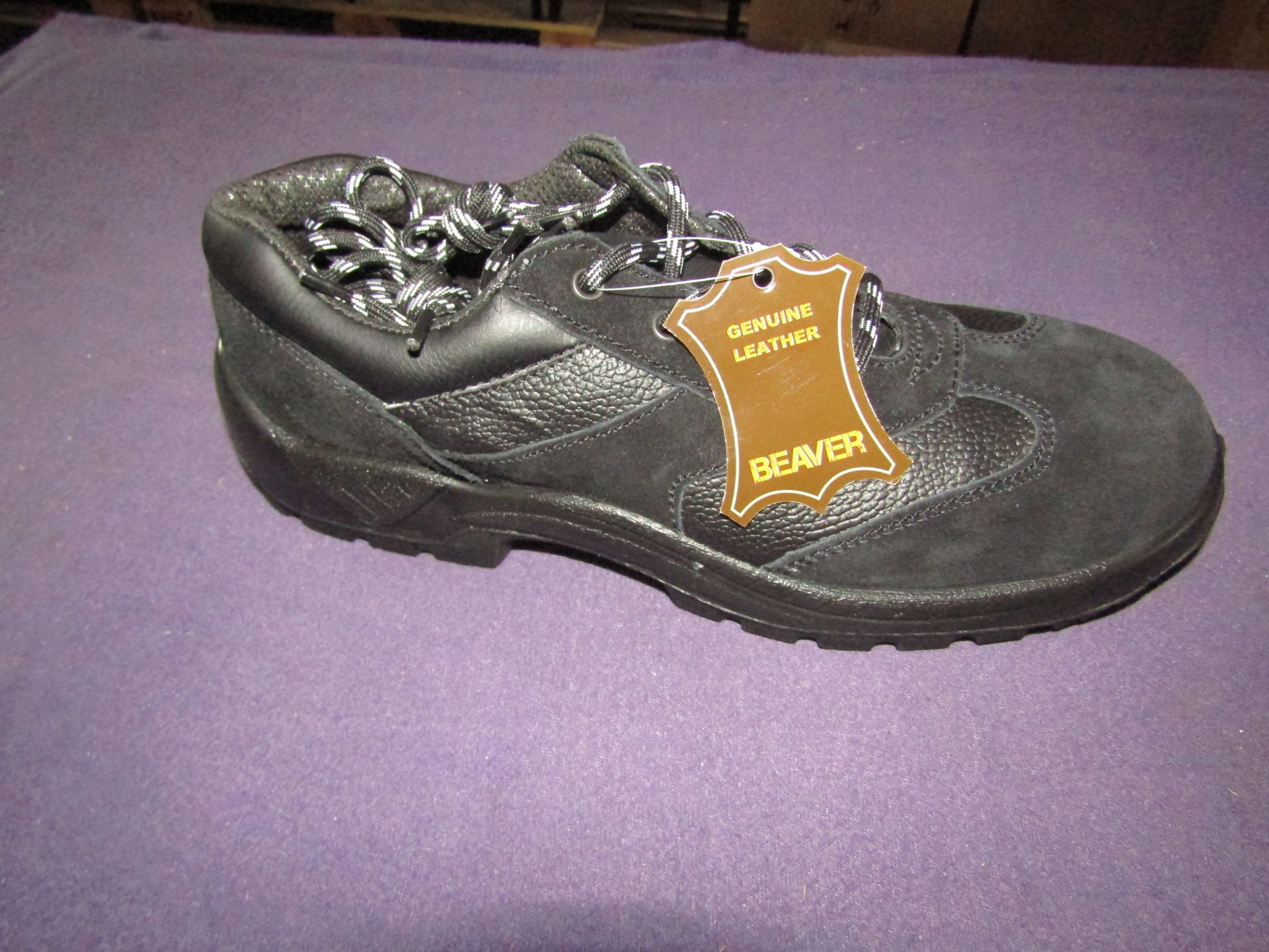 Beaver - Black Steel-toe Cap Shoes - Size 10 - Unused & Boxed.